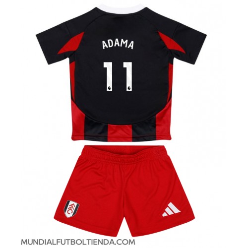 Camiseta Fulham Adama Traore #11 Segunda Equipación Replica 2024-25 para niños mangas cortas (+ Pantalones cortos)